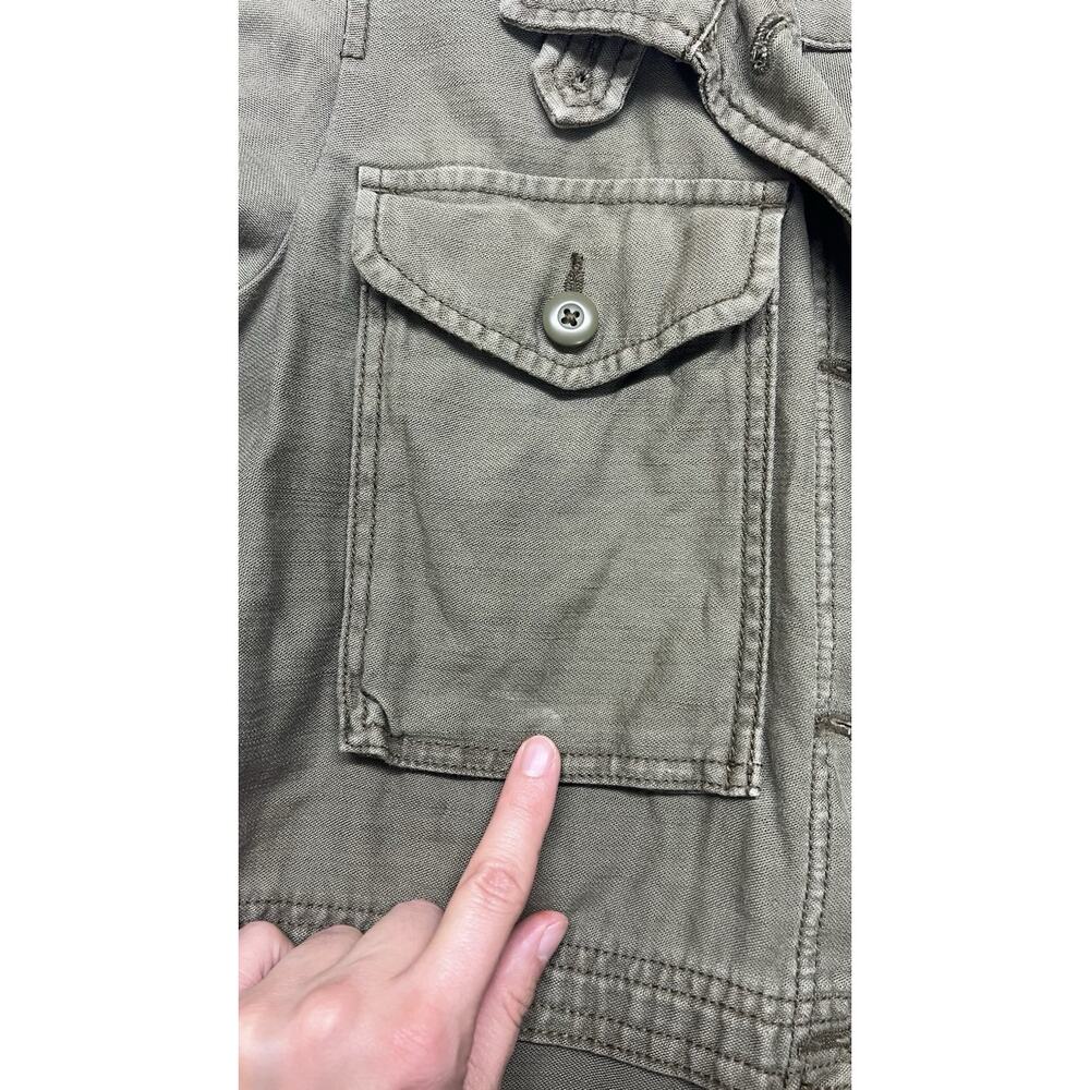 American Eagle Women's Utility Jacket Size M Funnel Neck Military Lightweight - Picture 8 of 12